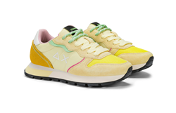 SNEAKER ALLY COLOR EXPLOSION IN MESH E SUEDE GIALLO LIMONE